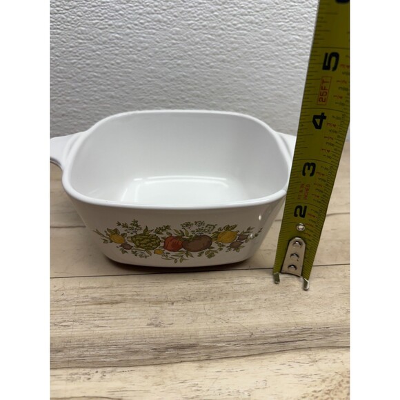 Set Of 2 Corning Ware Spice Of Life Casserole Dish 2 3/4 Cup With Plastic Lids - Picture 14 of 14